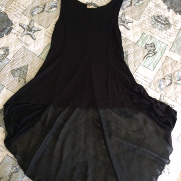 Dresses & Skirts - Hi Low Tunic w/Sheer V Back Asymetrical Hem S